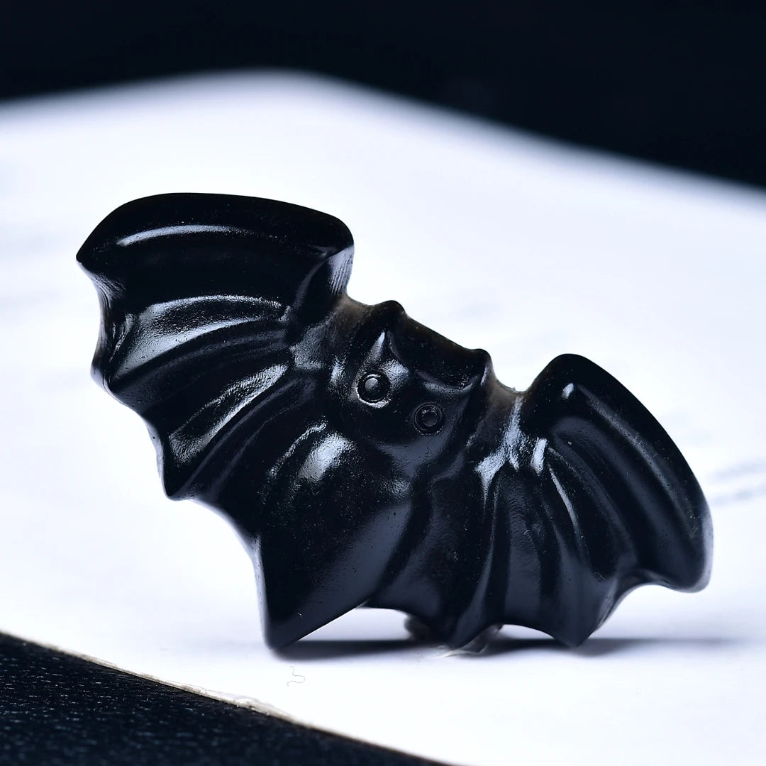 Mini Bat Crystal Carvings
