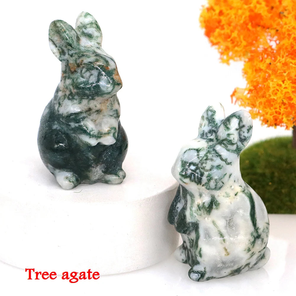 Mini Crystal Bunny Carvings