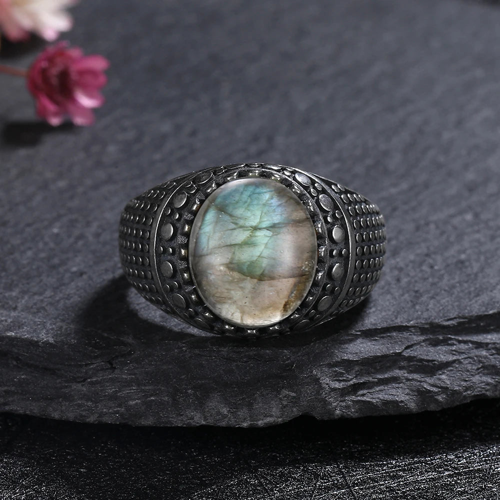 925 Sterling Silver Rings - Labradorite Collection - non-plated