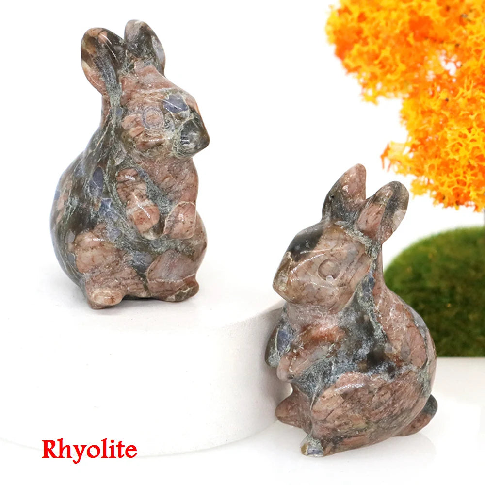 Mini Crystal Bunny Carvings