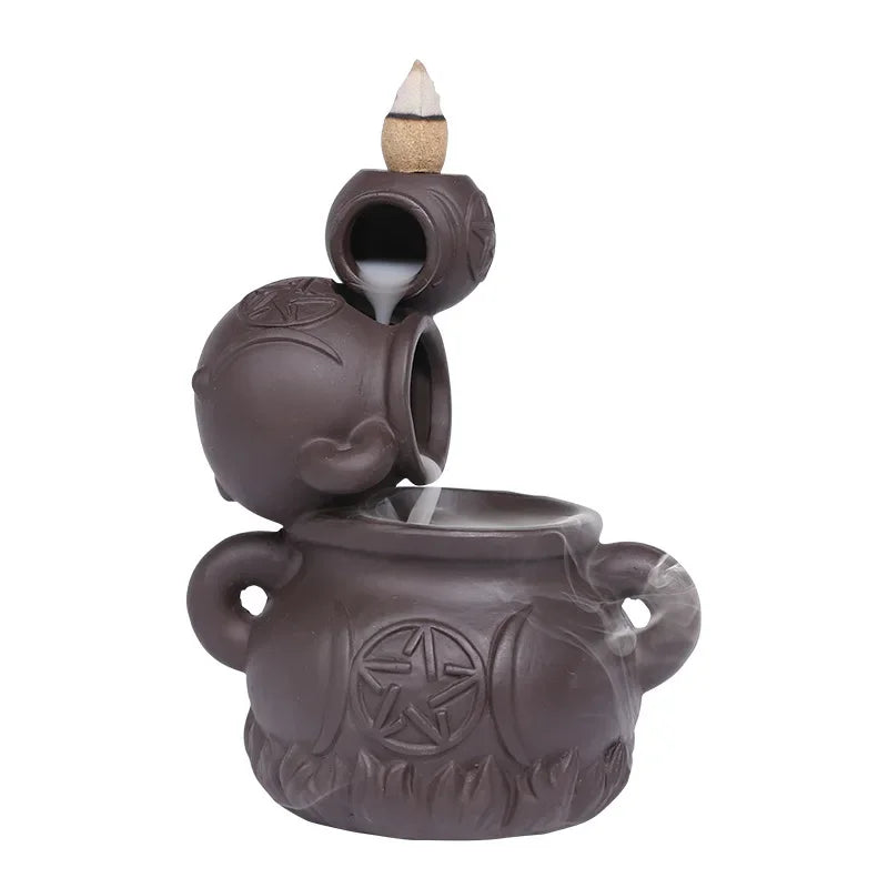 Cauldron Back Flow Incense Burner