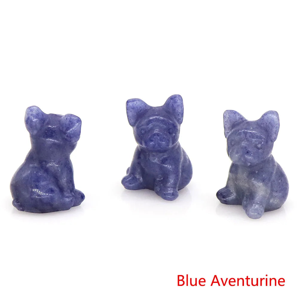 Mini French Bulldog Crystal Carvings