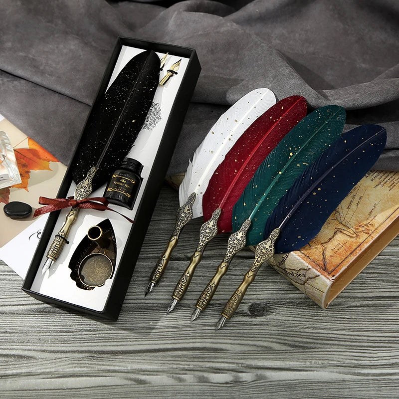 Feather Quill Pen Set