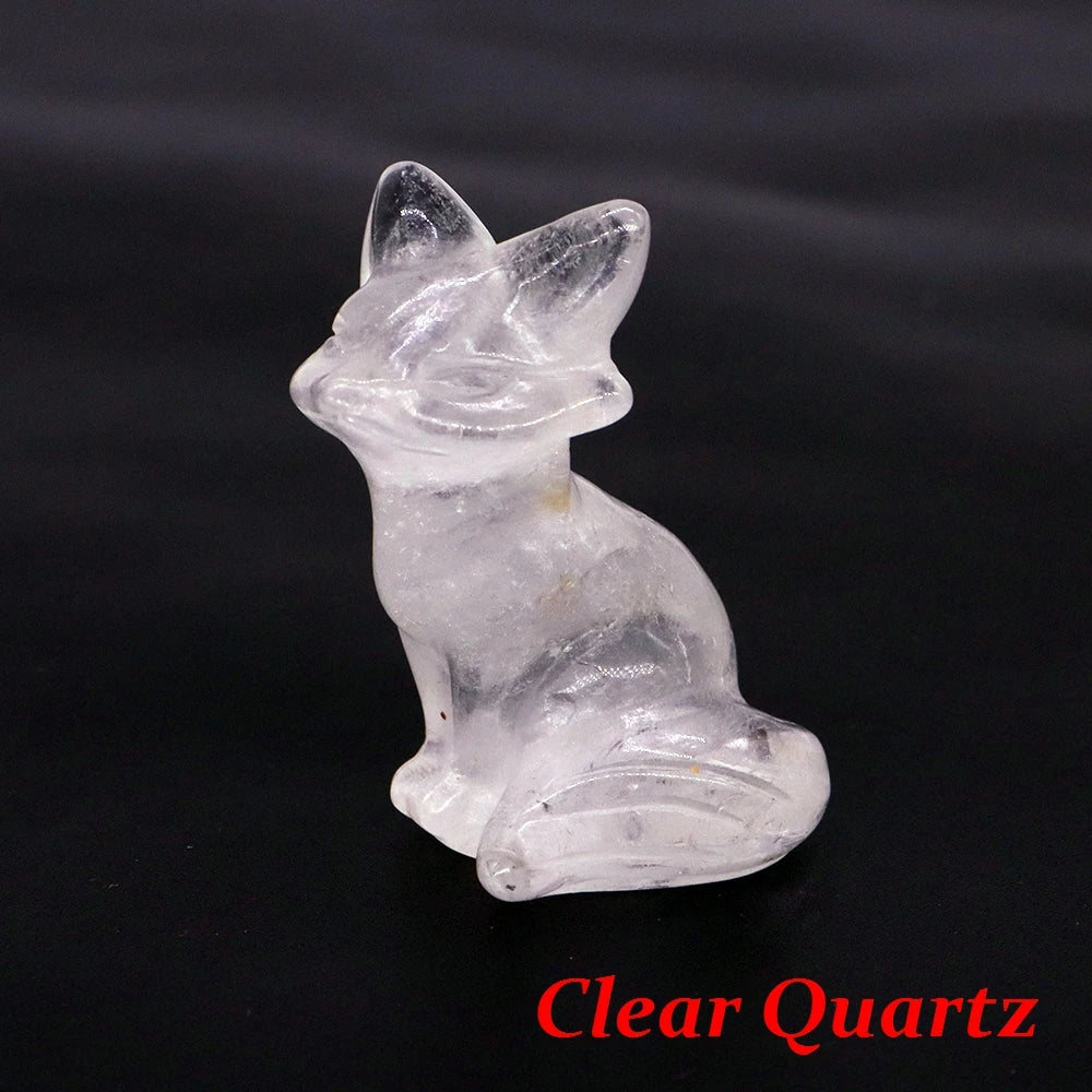 Mini Crystal Fox Carvings