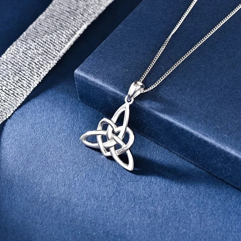 925 Sterling Silver Triquetra Celtic Knot Necklace