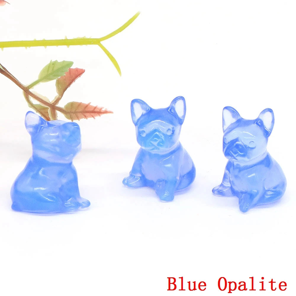 Mini French Bulldog Crystal Carvings
