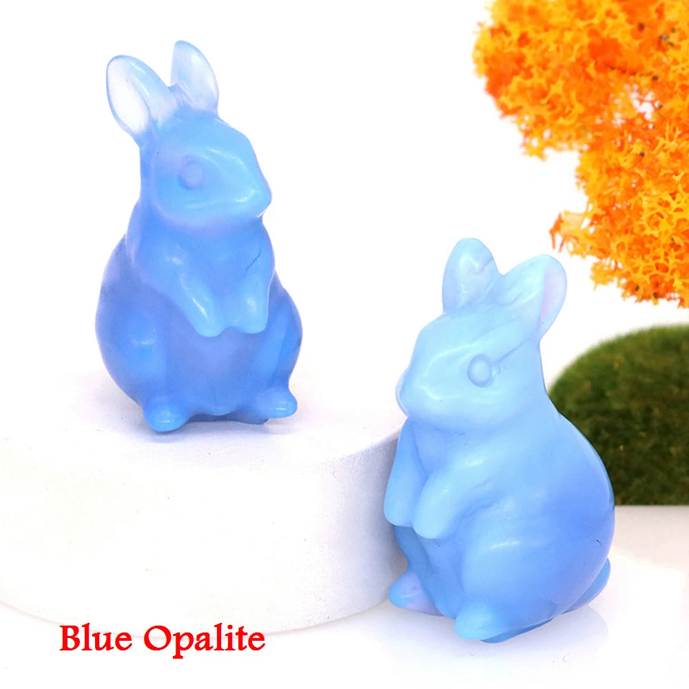 Mini Crystal Bunny Carvings