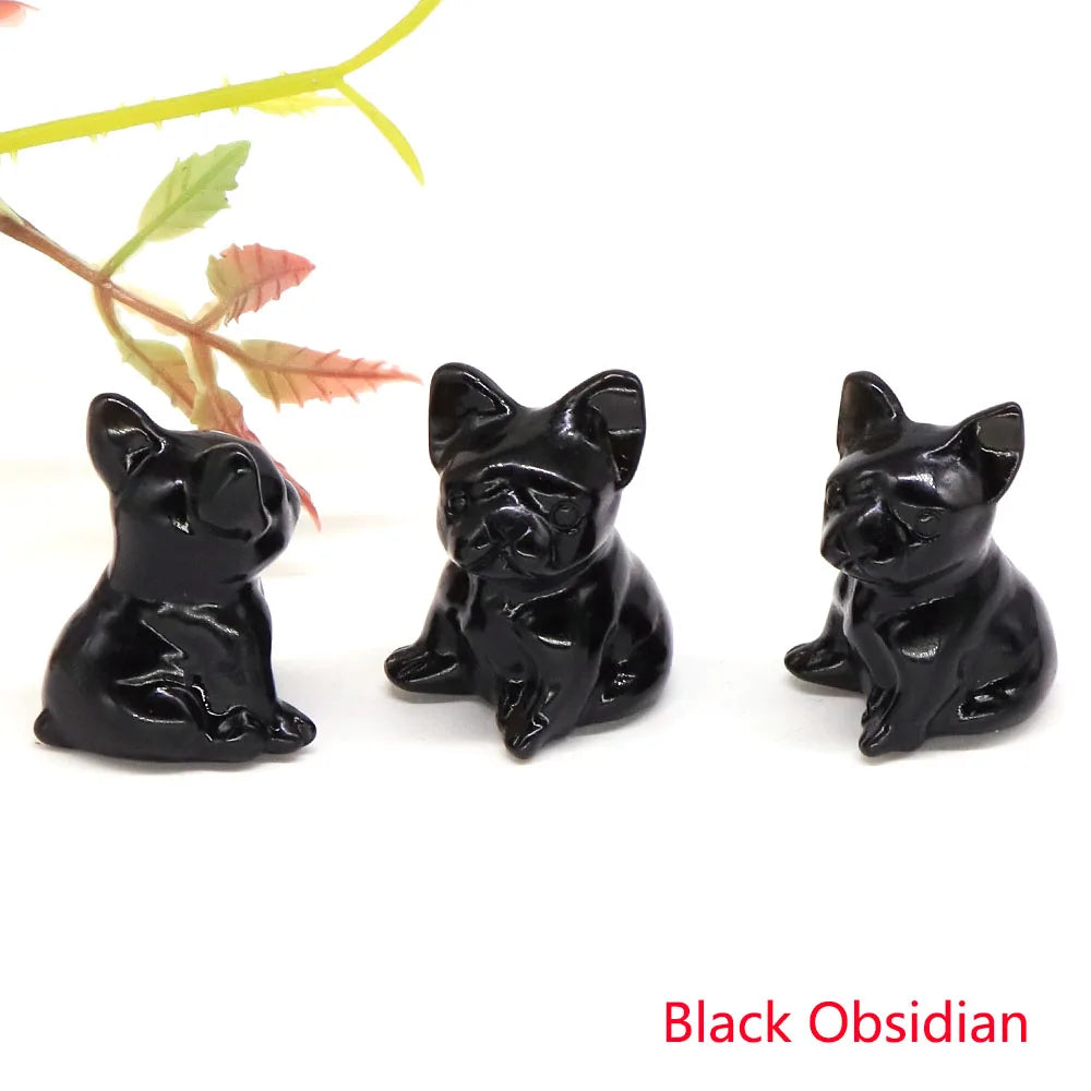 Mini French Bulldog Crystal Carvings