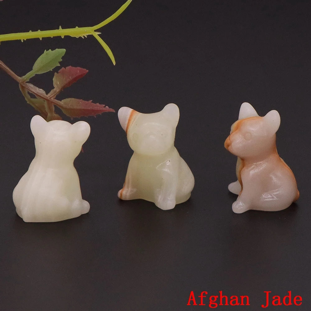 Mini French Bulldog Crystal Carvings