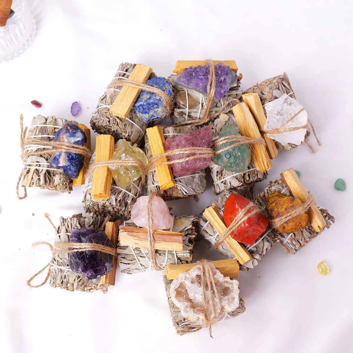 Mini Sacred Bundles -Herb,Incense,Crystal Bundle