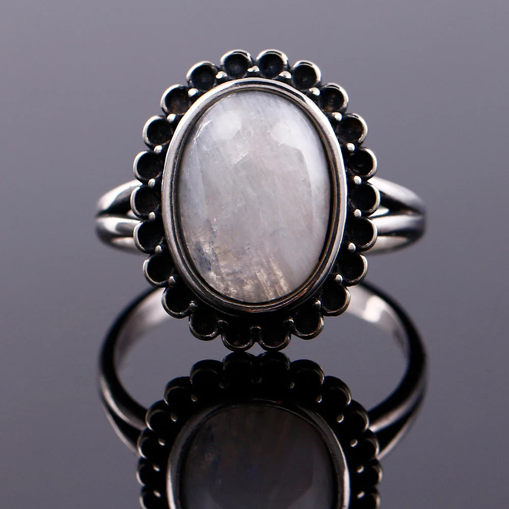 925 Sterling Silver Rings - Moonstone Collection - non-plated