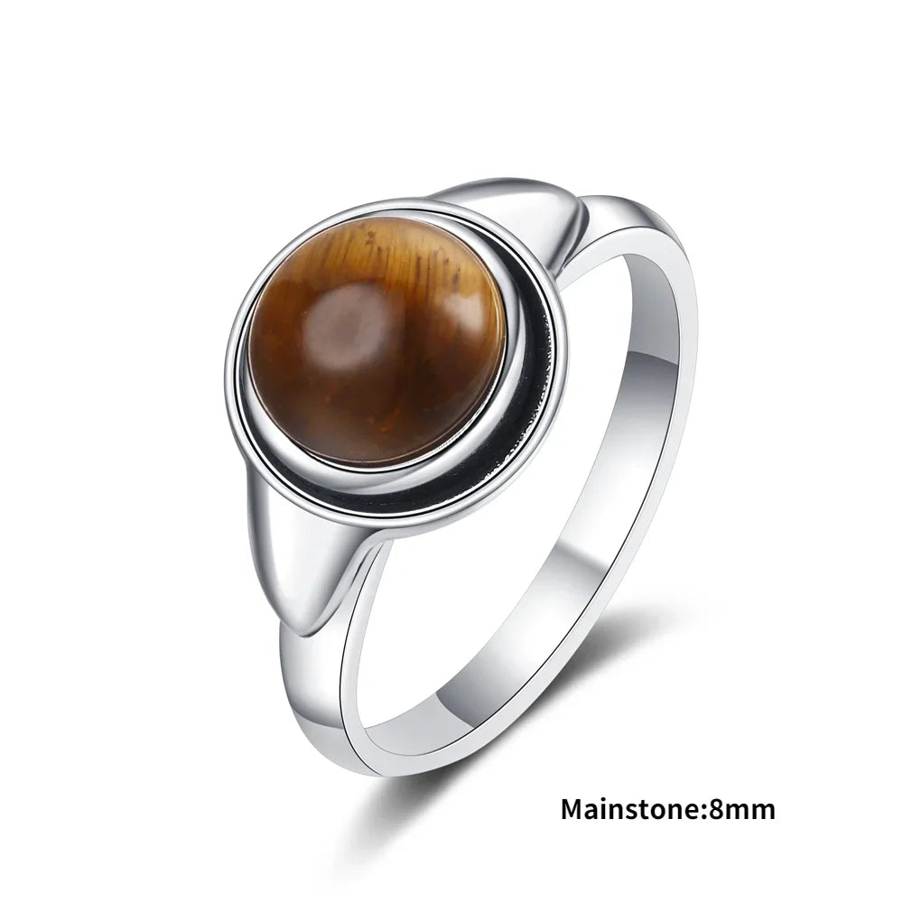 925 Sterling Silver Rings - Tigers Eye Collection - non-plated