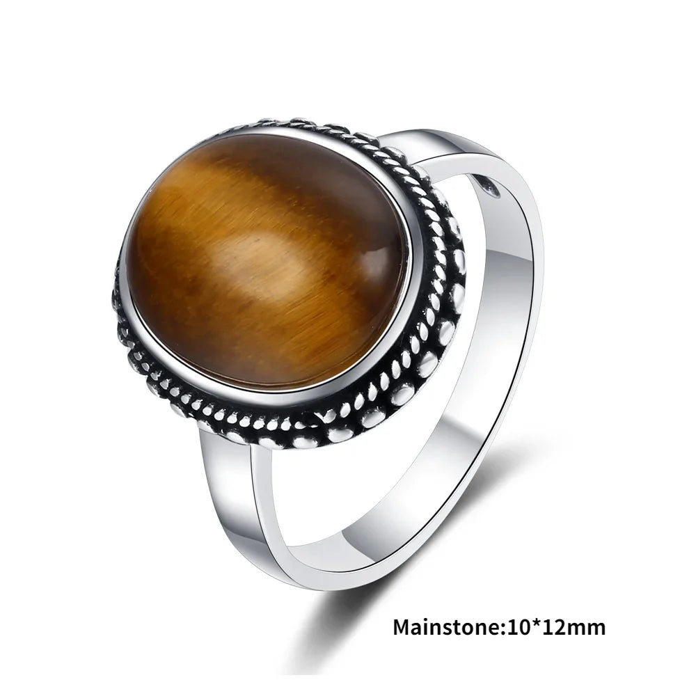 925 Sterling Silver Rings - Tigers Eye Collection - non-plated