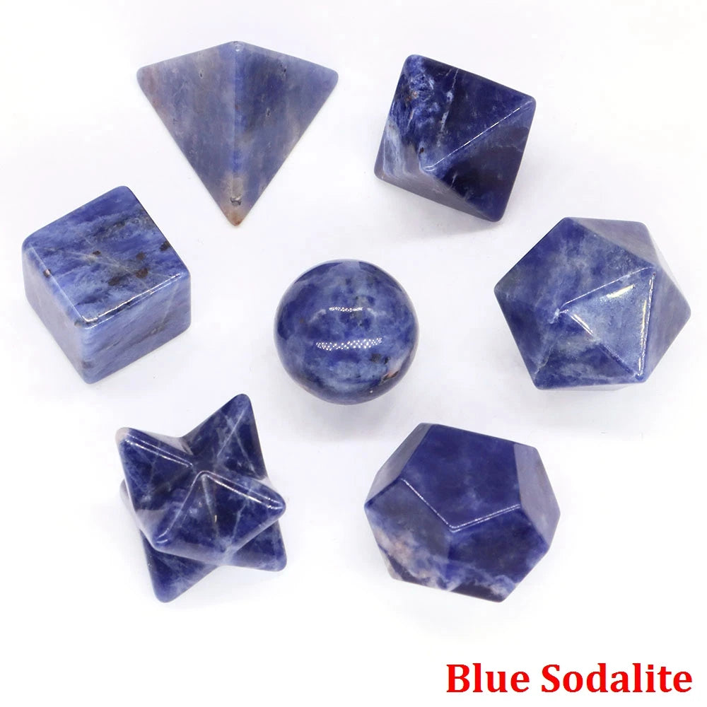 7 Piece Sacred Geometry Crystal Carving Sets