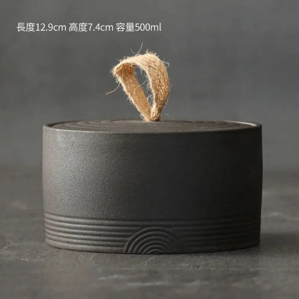 Handmade Round Ceramic Container