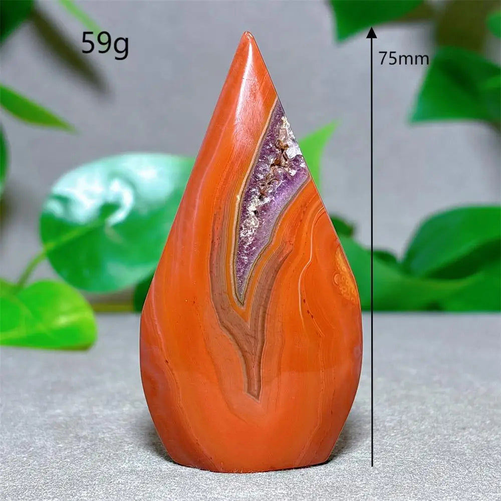 Carnelian Crystal Druzy Free Form