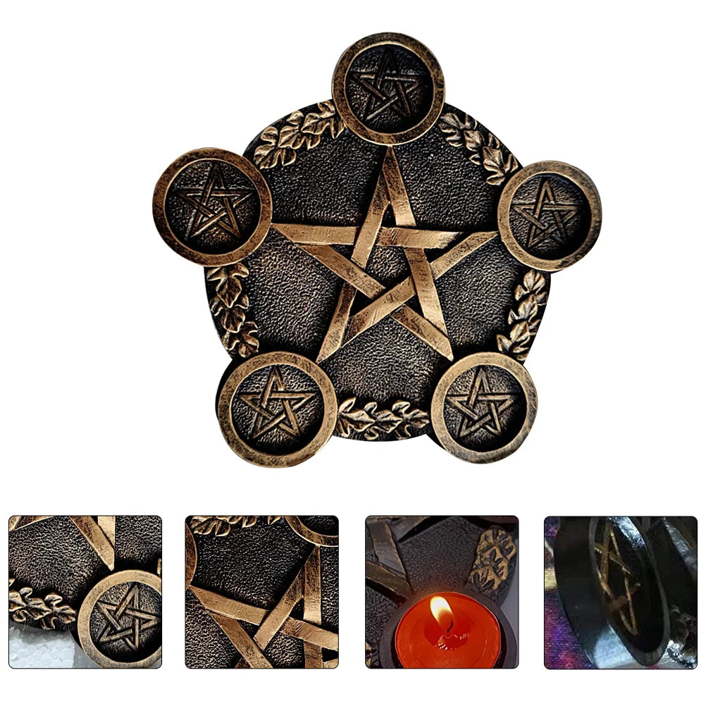 Pentagram Tealight Candle Plate