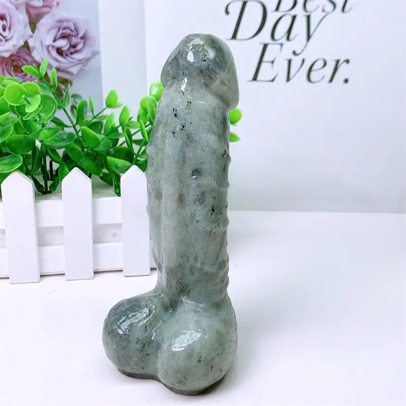 Large Labradorite Crystal Penis Carving