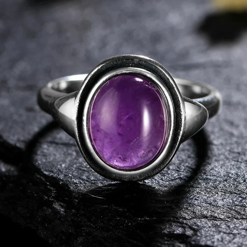 925 Sterling Silver Rings - Amethyst Collection - non-plated