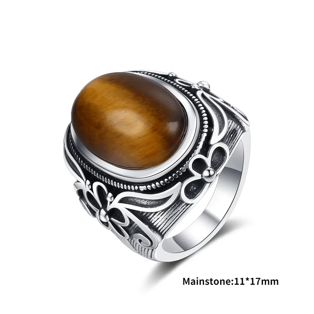 925 Sterling Silver Rings - Tigers Eye Collection - non-plated