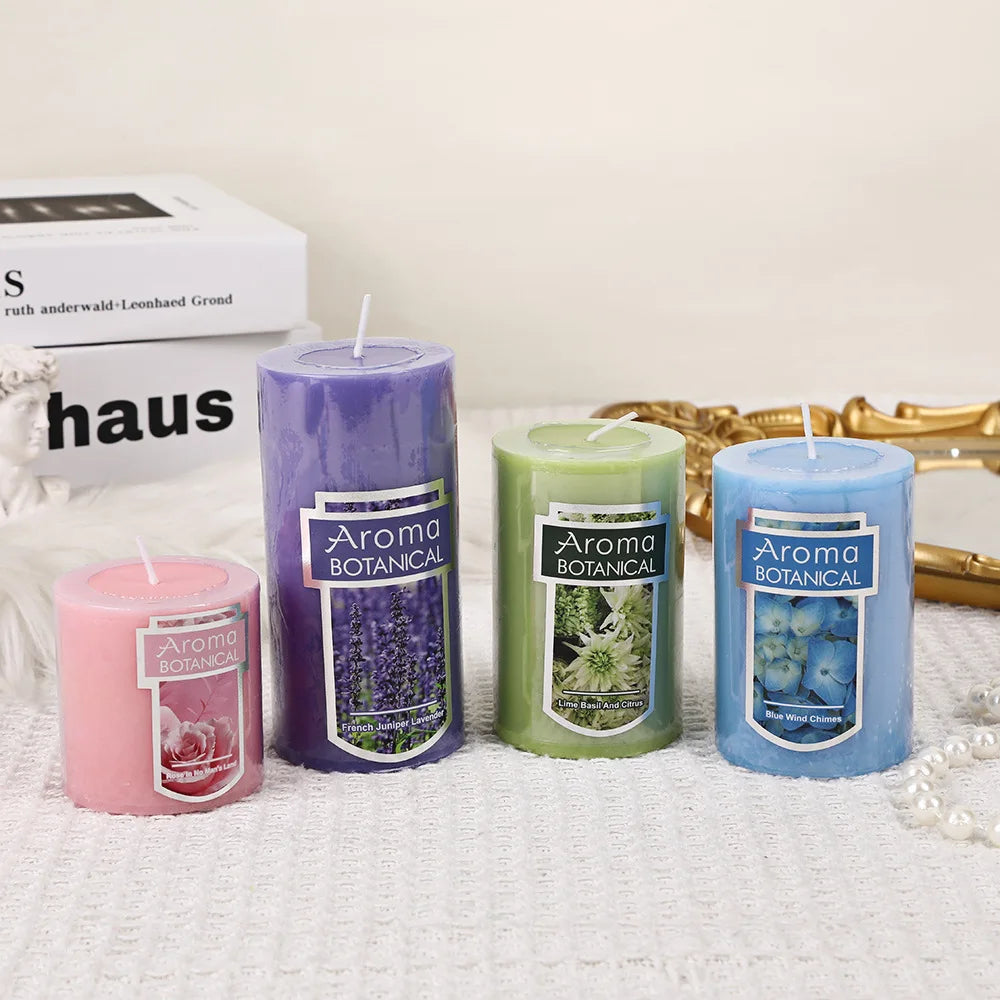 Scented Pillar Candles - 3 Pcs Set