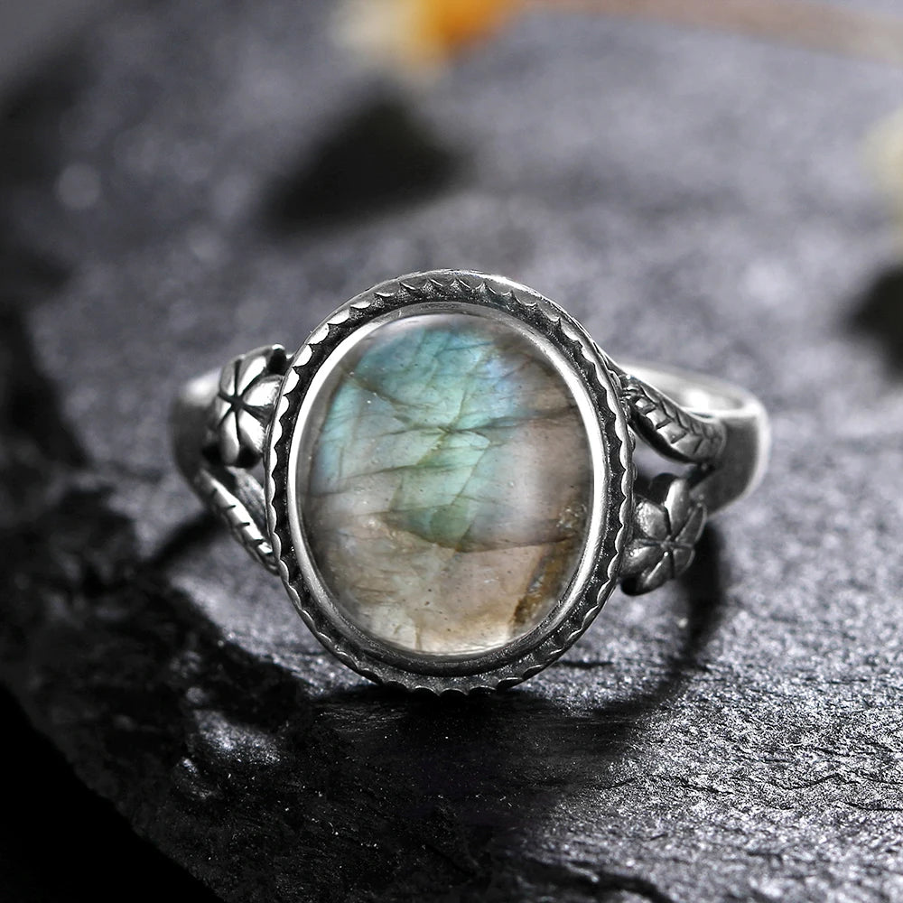 925 Sterling Silver Rings - Labradorite Collection - non-plated