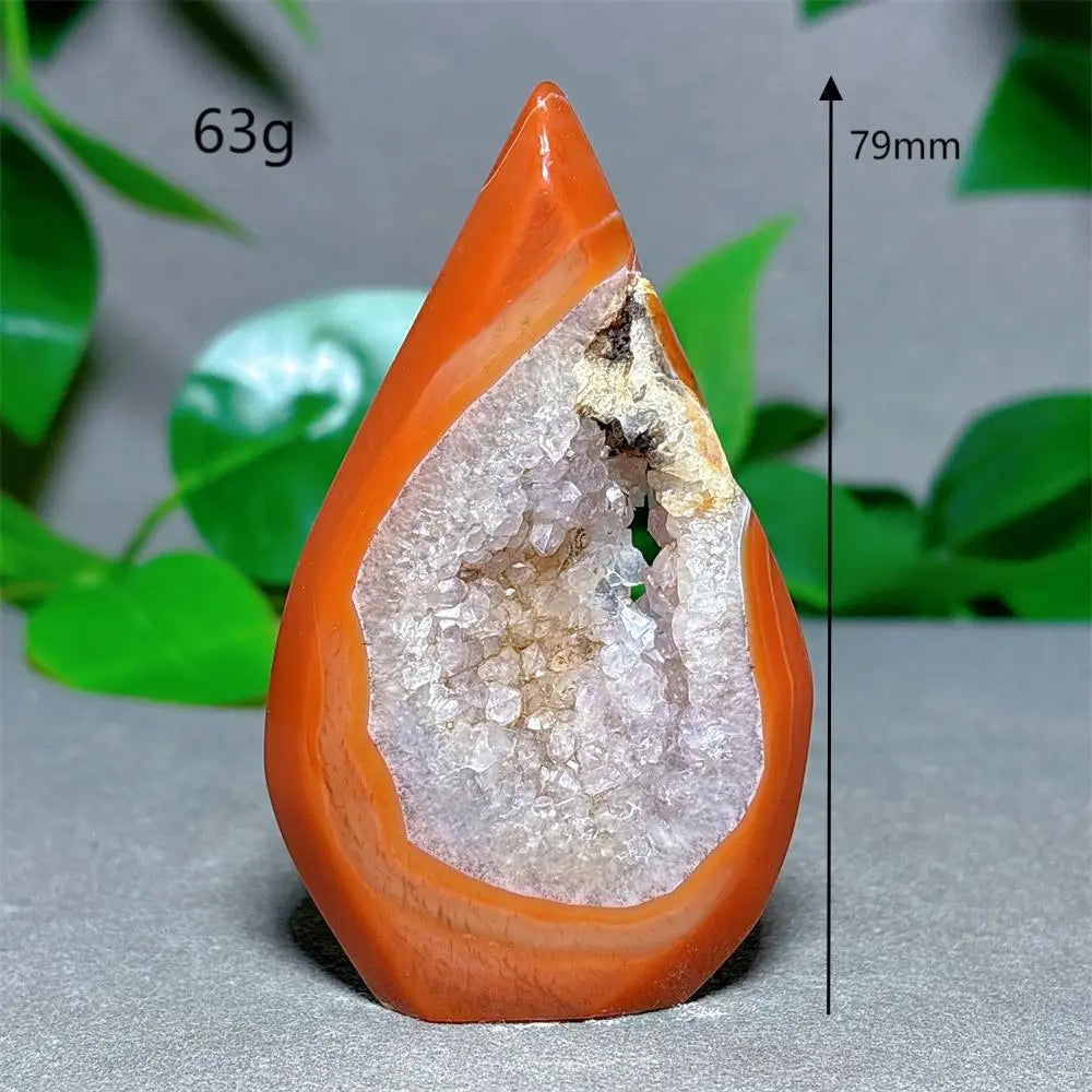 Carnelian Crystal Druzy Free Form