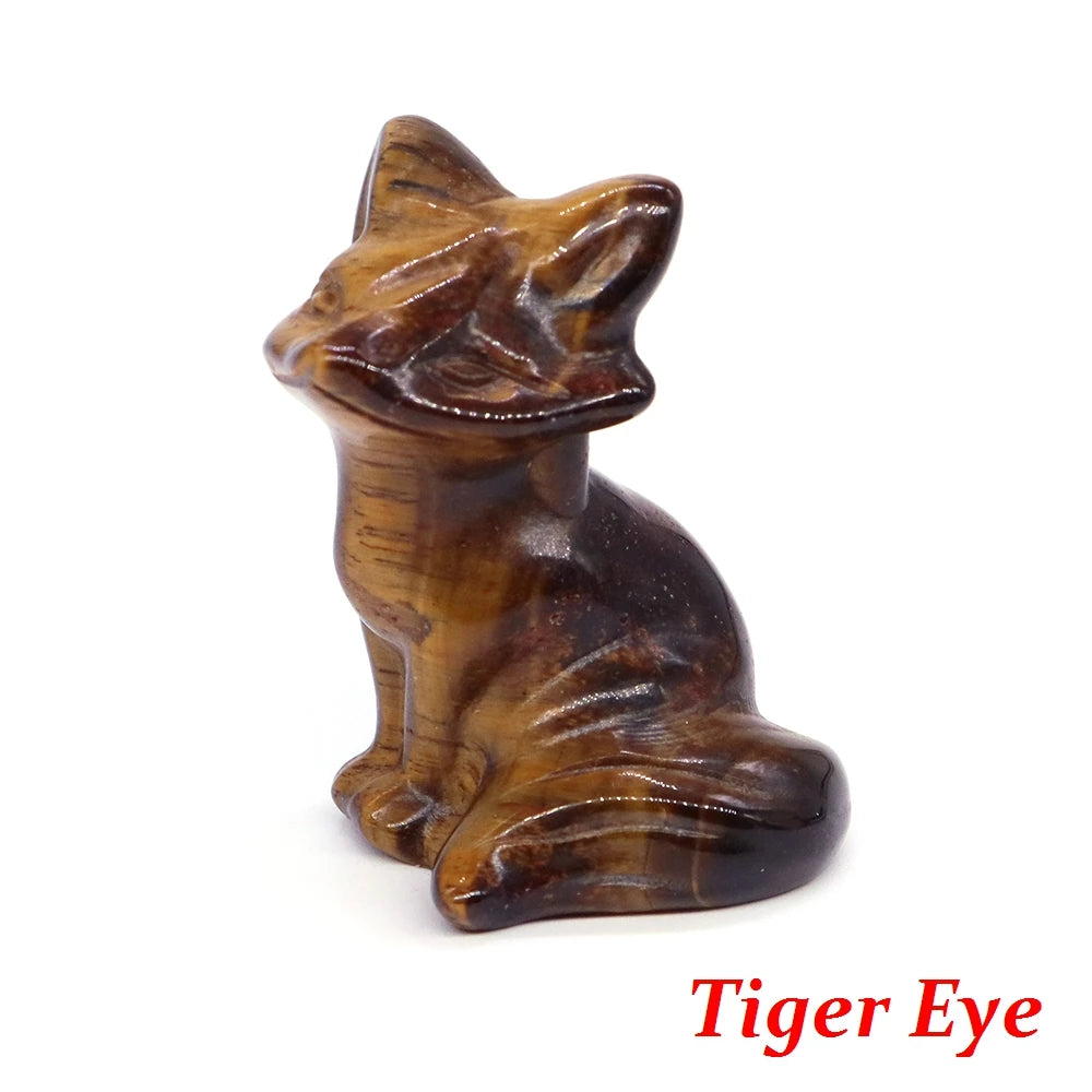 Mini Crystal Fox Carvings
