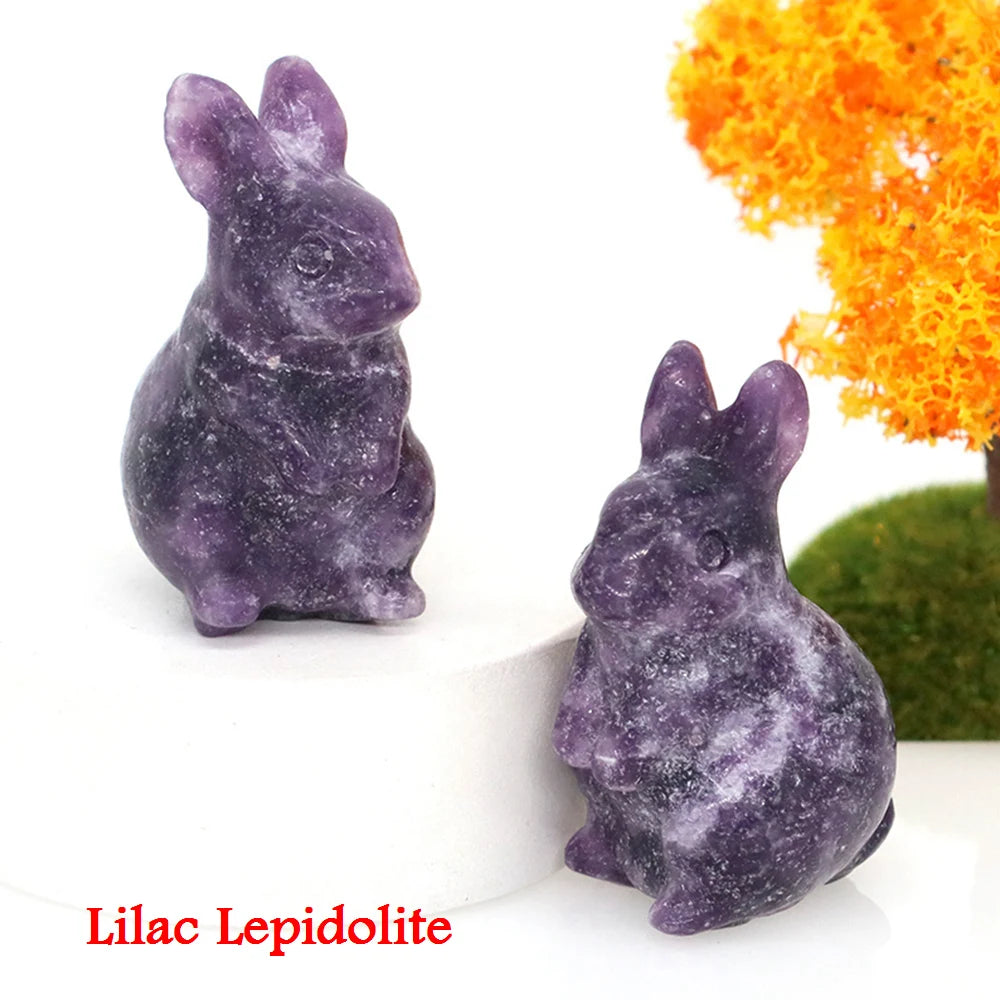 Mini Crystal Bunny Carvings