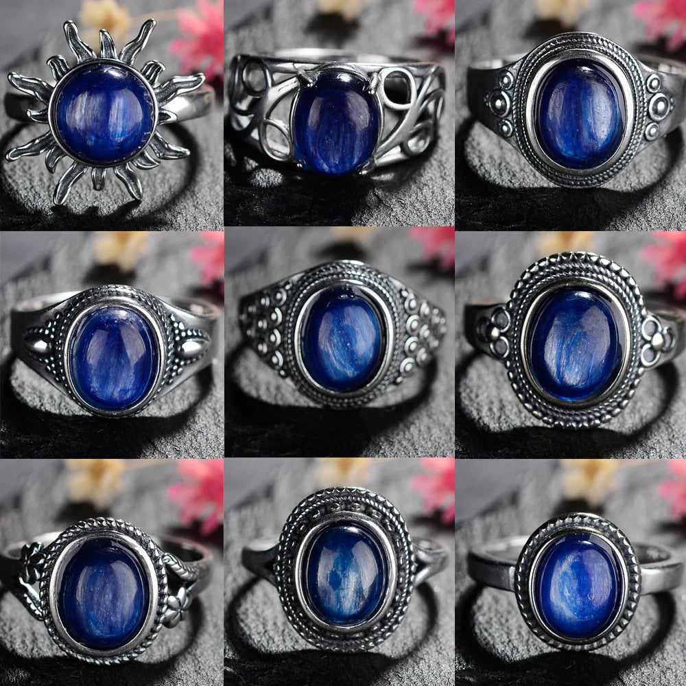 925 Sterling Silver Rings - Kyanite Collection - non-plated