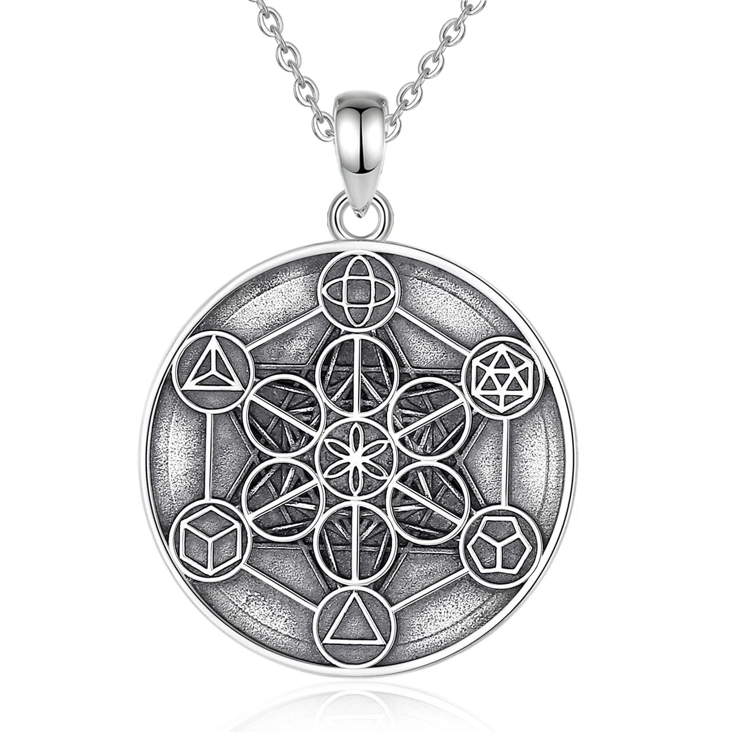 925 Sterling Silver Sacred Geometry Necklace