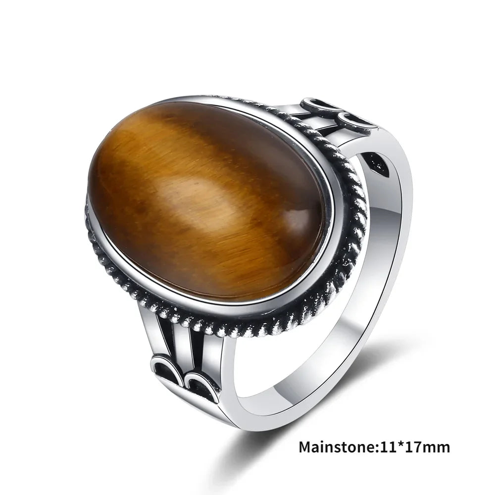 925 Sterling Silver Rings - Tigers Eye Collection - non-plated