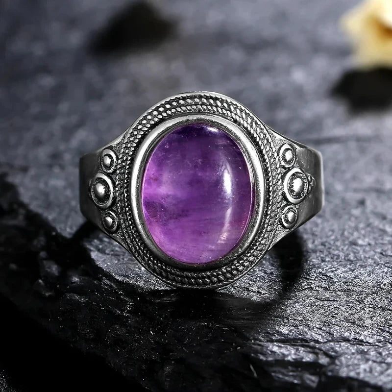 925 Sterling Silver Rings - Amethyst Collection - non-plated
