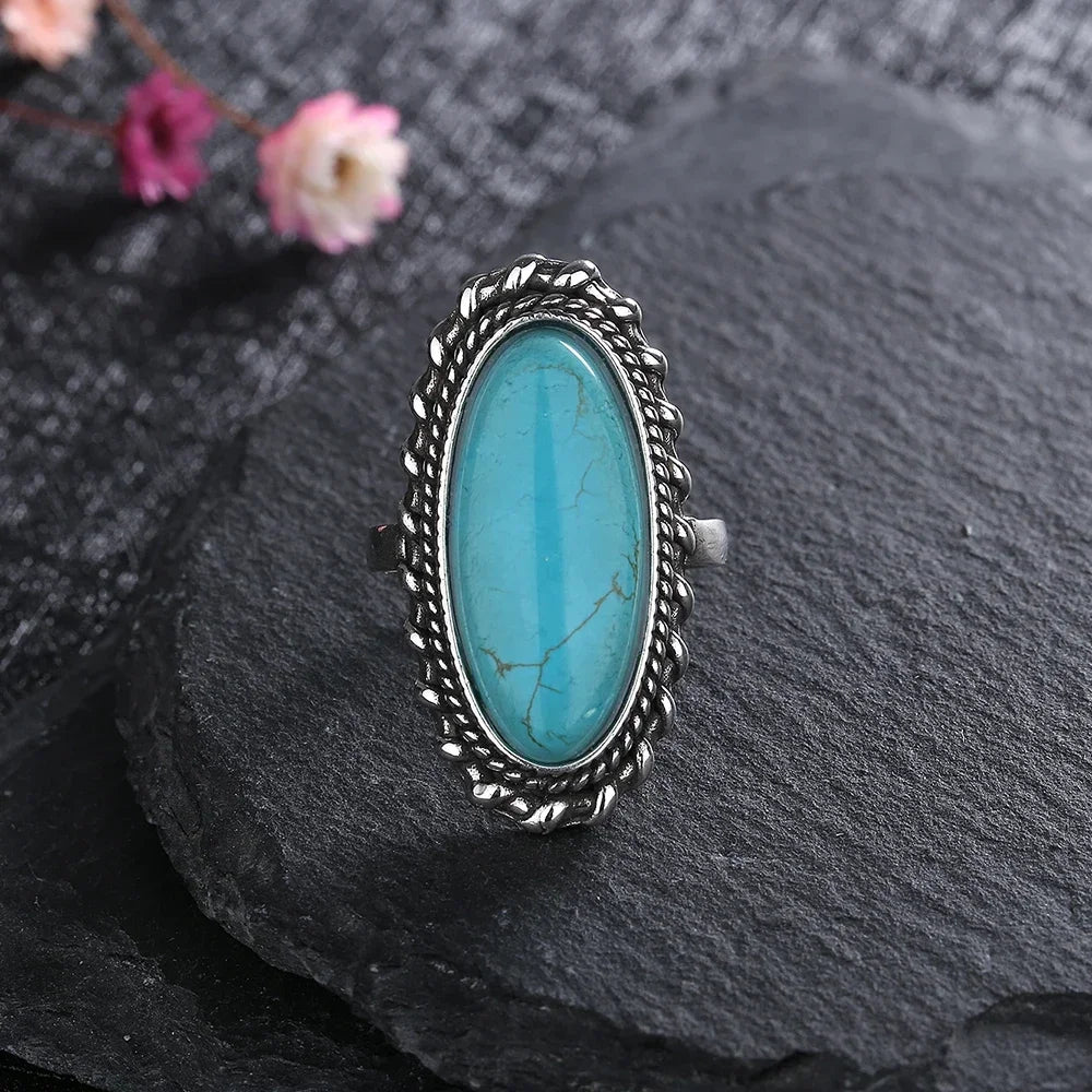 925 Sterling Silver Rings - Turquoise Collection - non-plated