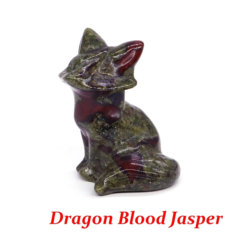 Mini Crystal Fox Carvings