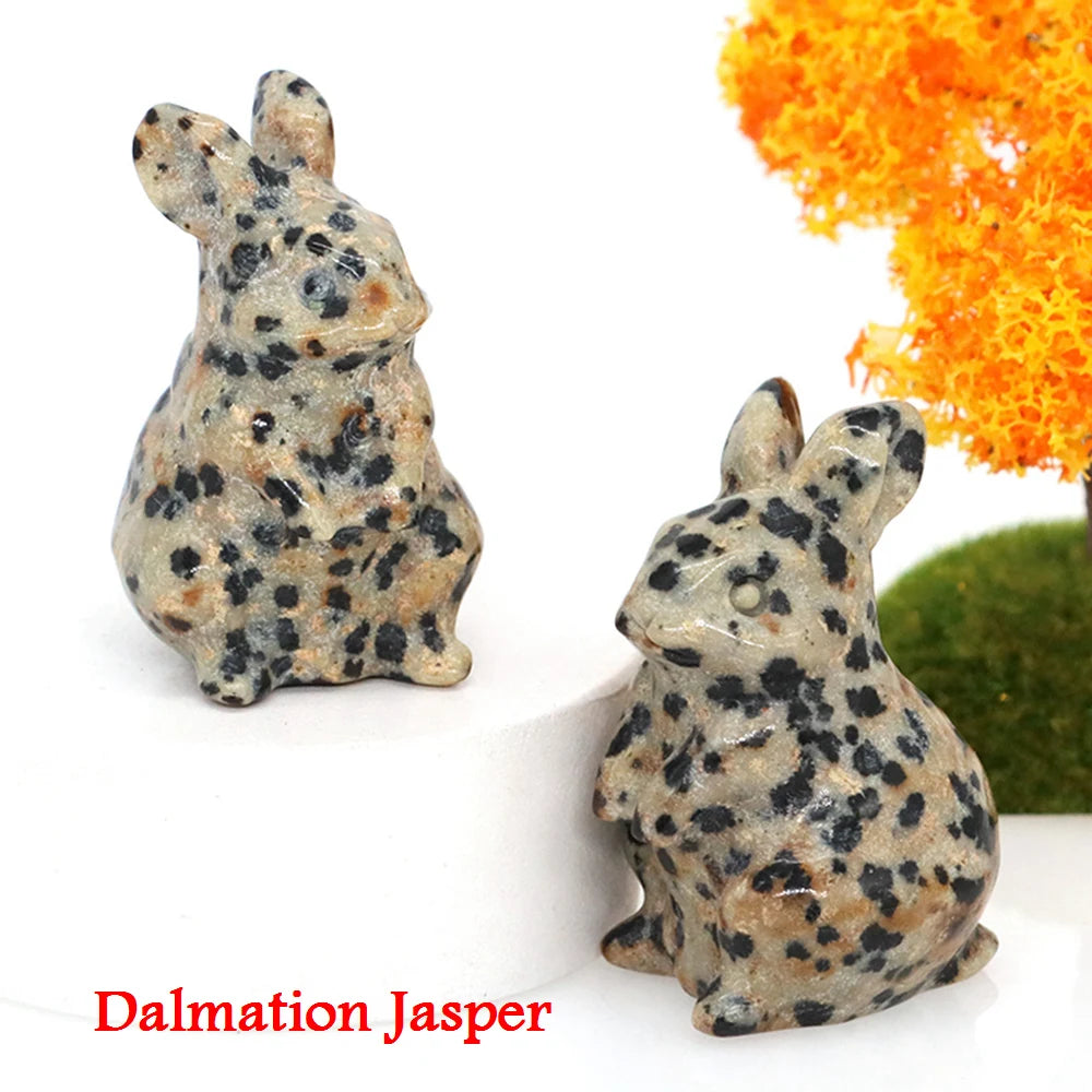 Mini Crystal Bunny Carvings