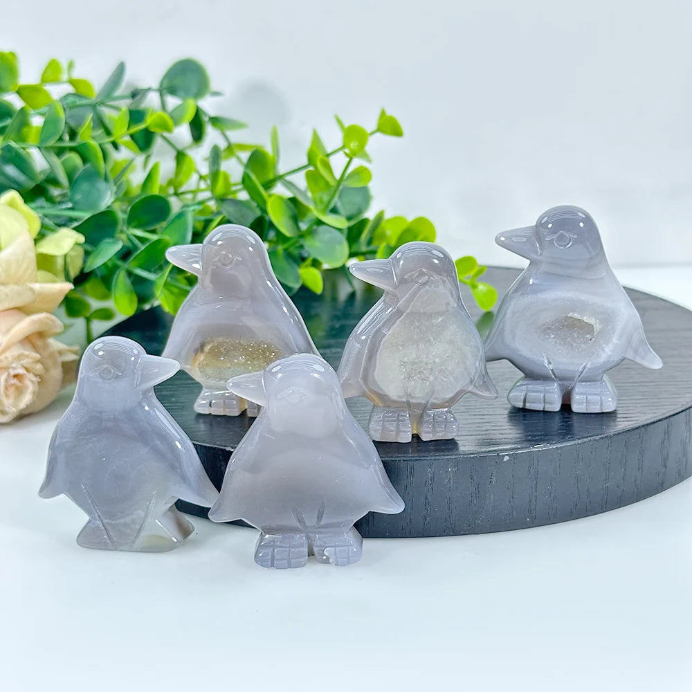 Druzy Agate Crystal Carvings - Spirit Collection