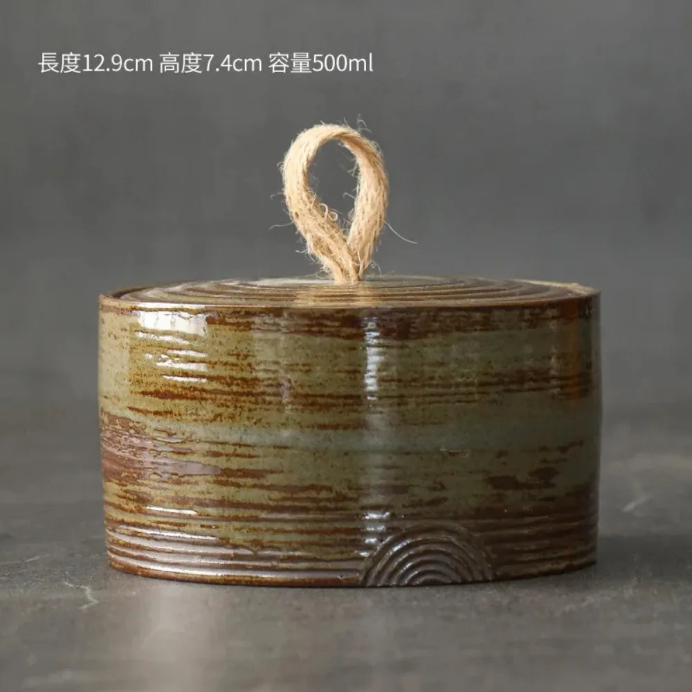 Handmade Round Ceramic Container