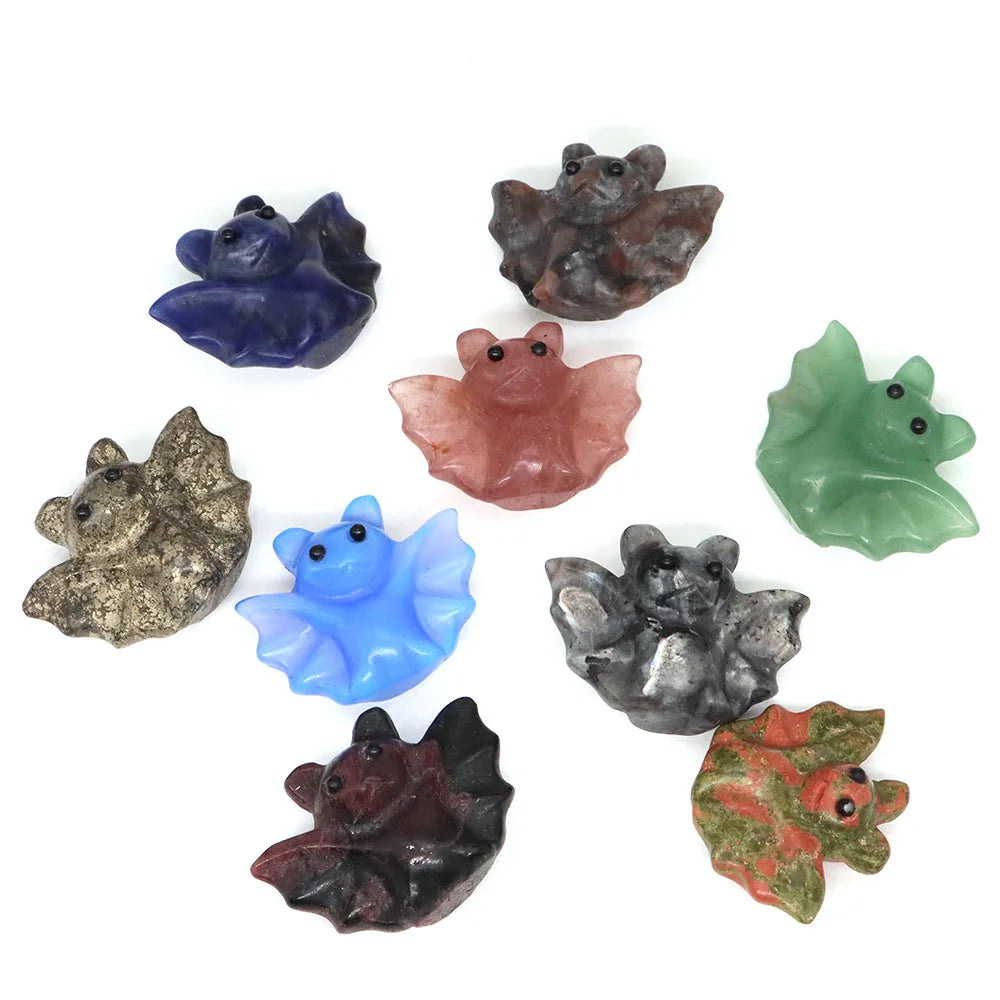 Mini Baby Bat Crystal Carvings
