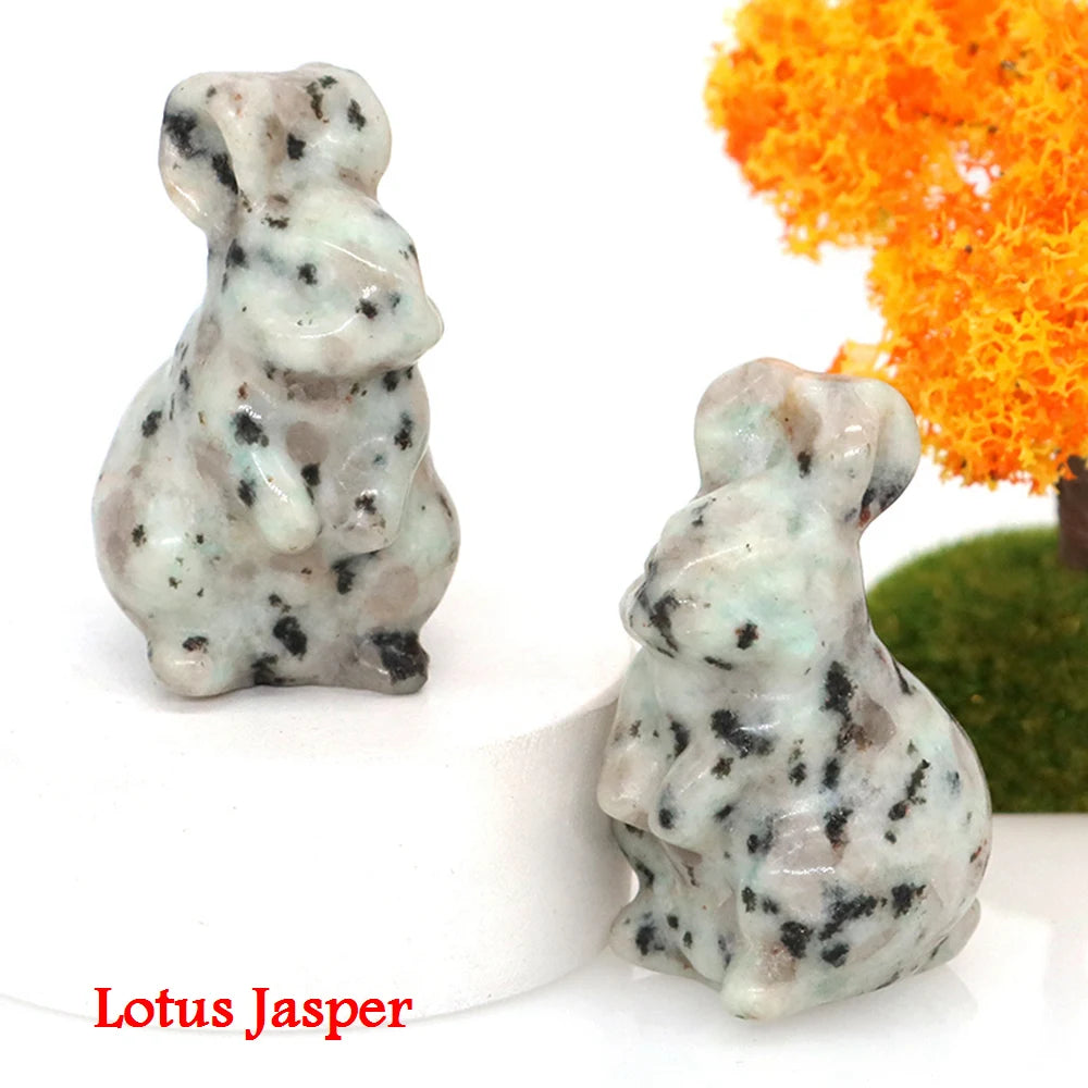 Mini Crystal Bunny Carvings