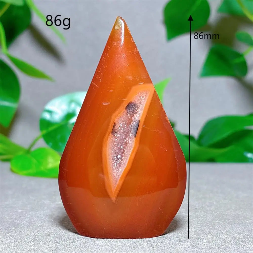 Carnelian Crystal Druzy Free Form
