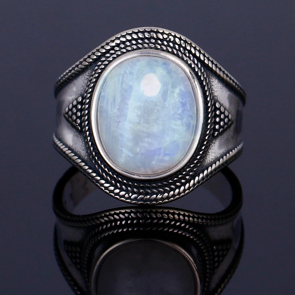 925 Sterling Silver Rings - Moonstone Collection - non-plated
