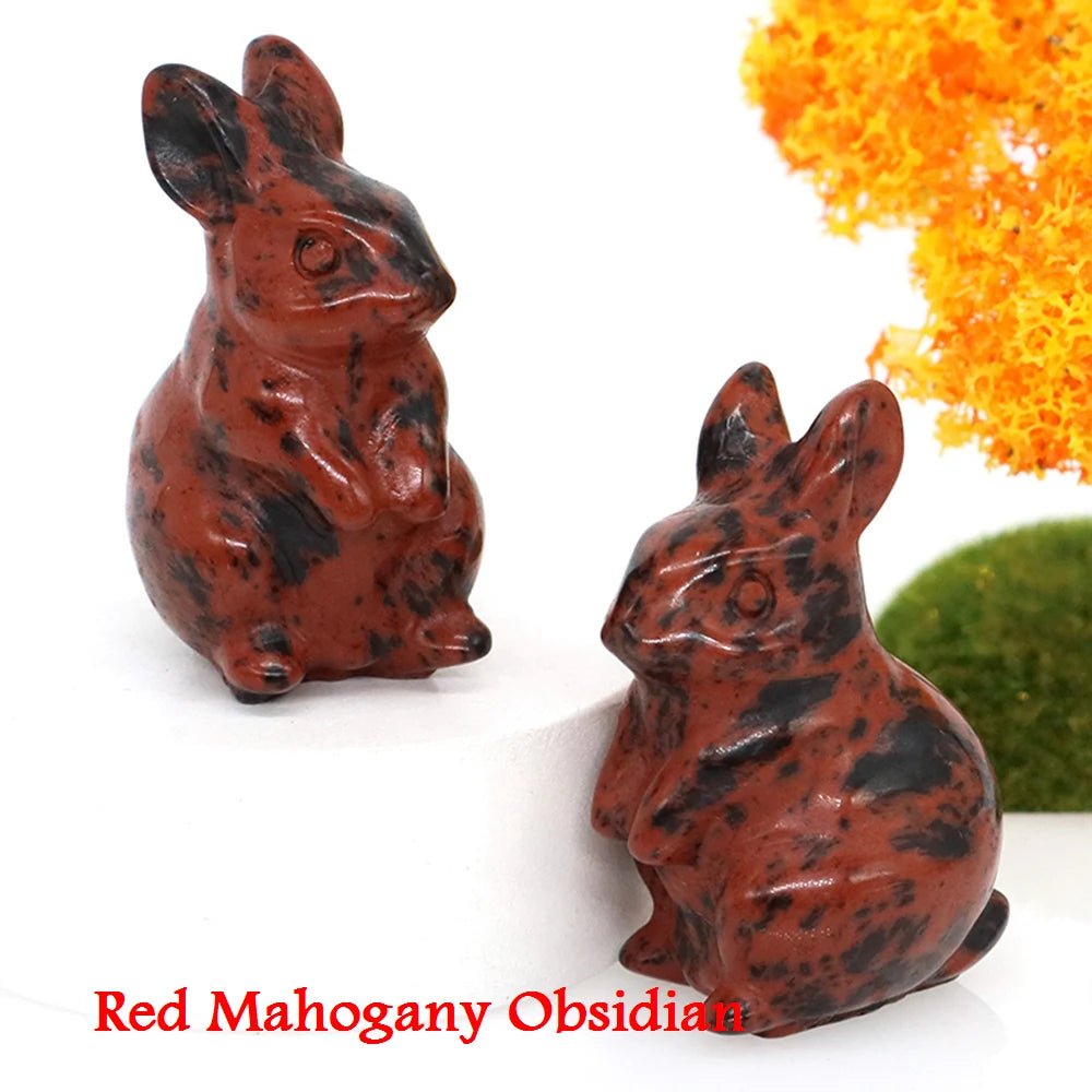 Mini Crystal Bunny Carvings