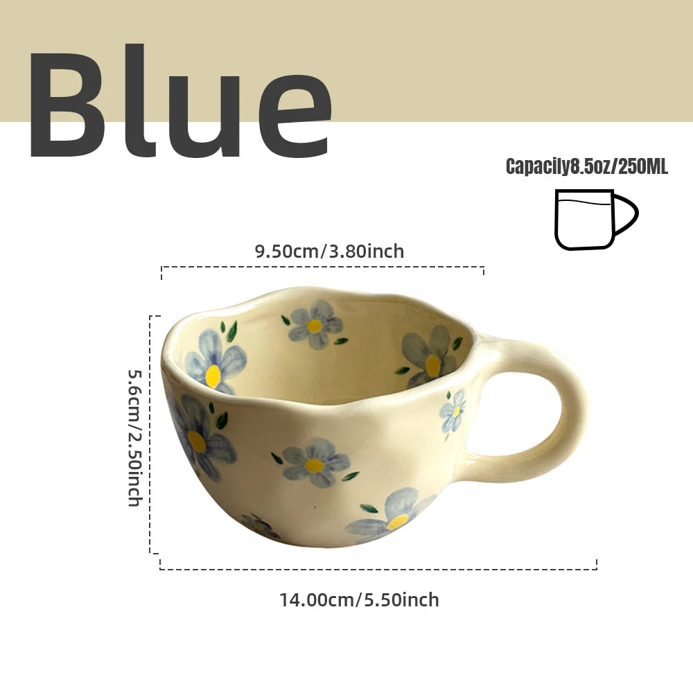 Handmade Floral Tea Cup - 8.5oz
