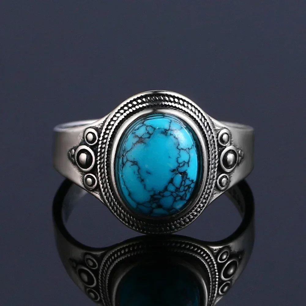 925 Sterling Silver Rings - Turquoise Collection - non-plated