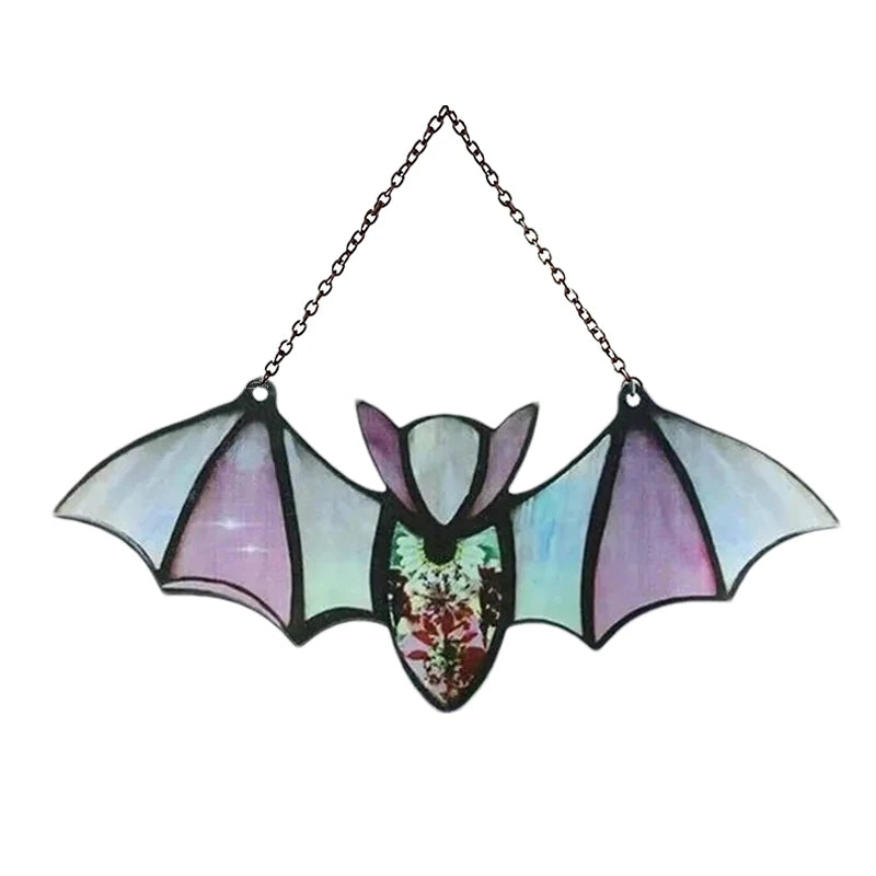 Acrylic Halloween Bat Suncatcher - 8”