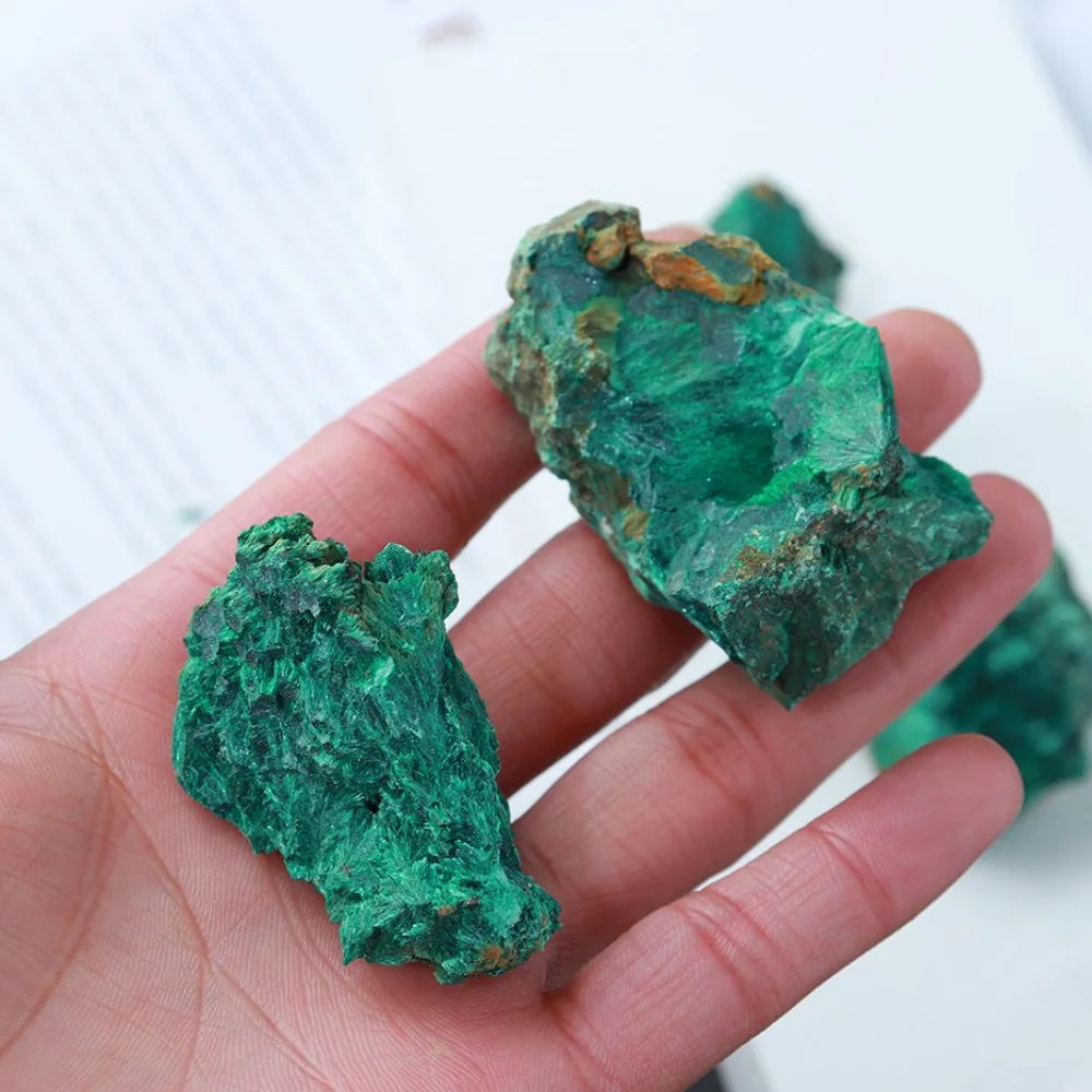 Raw Malachite Crystal Specimens