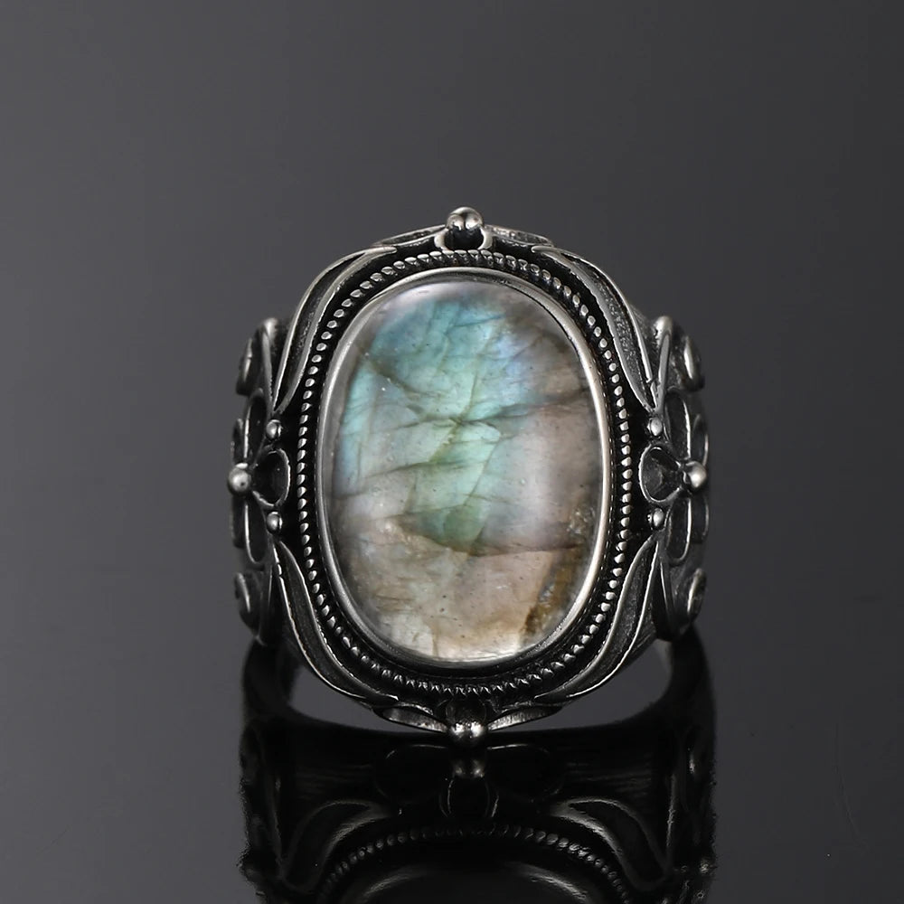 925 Sterling Silver Rings - Labradorite Collection - non-plated