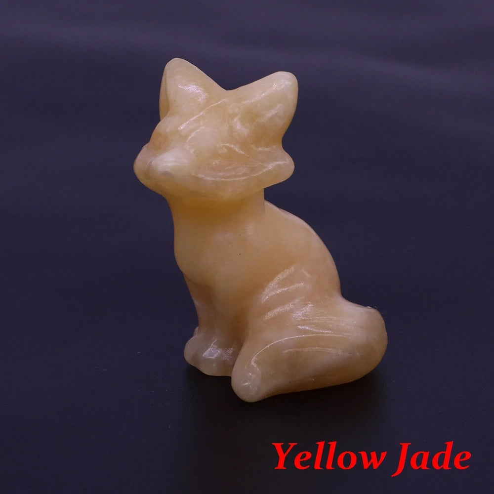 Mini Crystal Fox Carvings