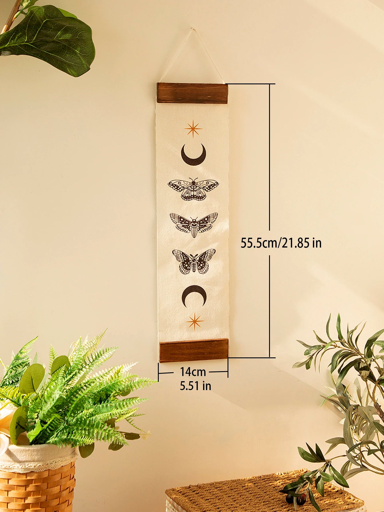 Moth and Moon Phase Tapestries